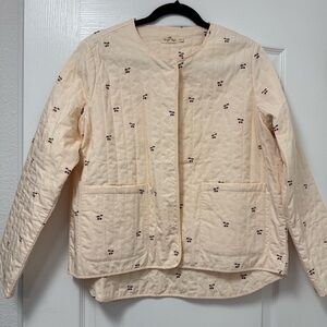 New Quilted Cotton Women’s Jacket with Cherry Print, M/L size